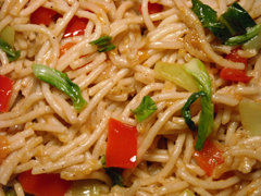 rice noodles with vegetables